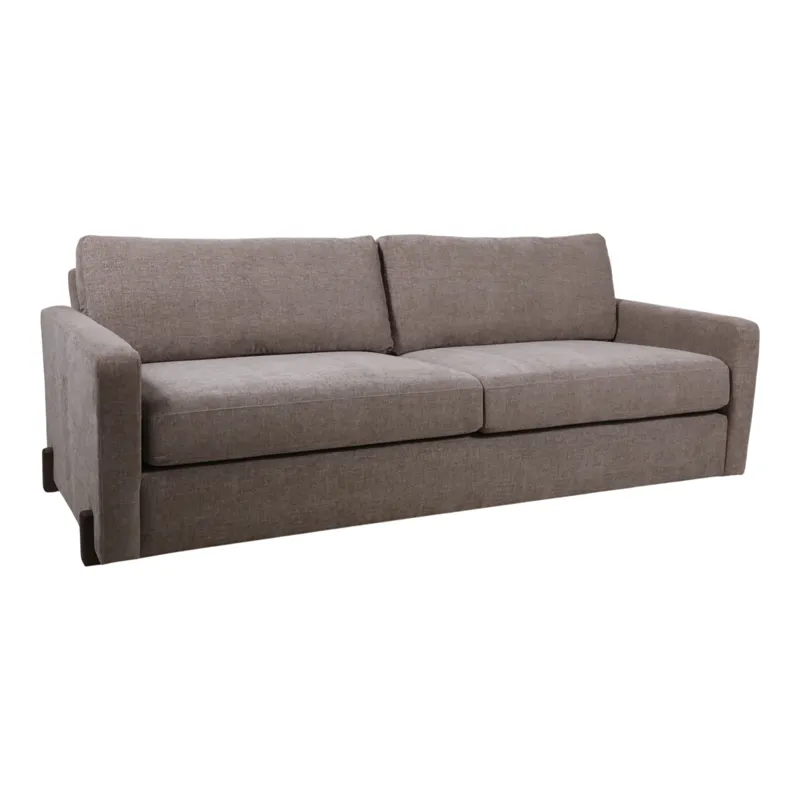 94x39" Modern Textured Sofa, Light Brown