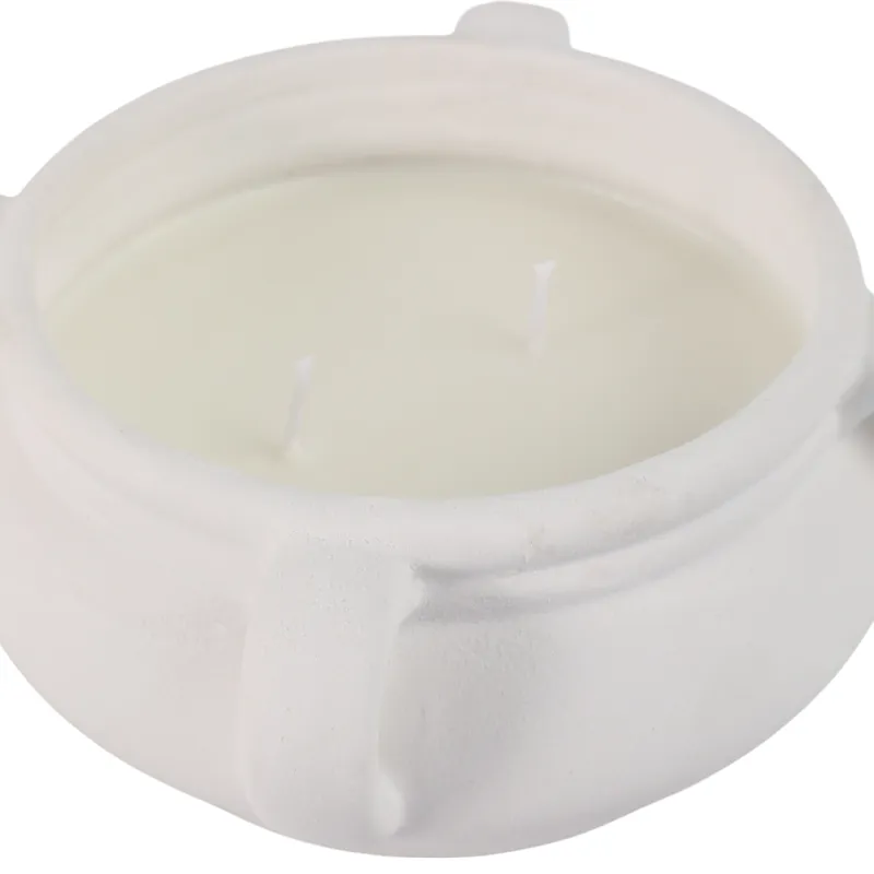 7\" 12.5 Oz Sea Salt & Bergamot Bowl Candle, White