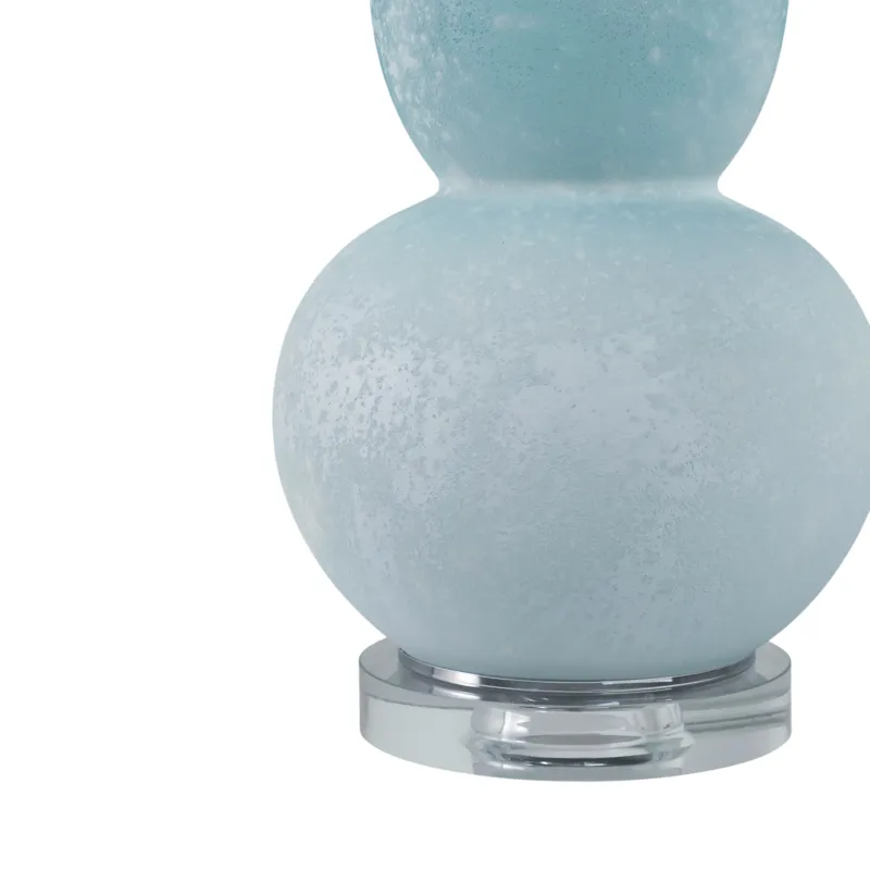 29x16\" Gourd Frosted Glass Lamp, Blue