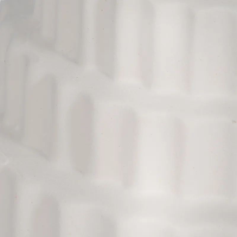 8\" Textured Staggered Vase, White