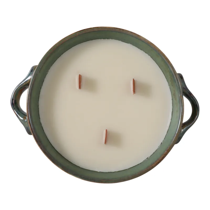 7\" 10 Oz Lakeside Rain Candle, Green