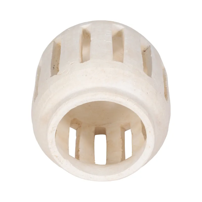 8\" Round Lantern Hurricane With Open Slats, White