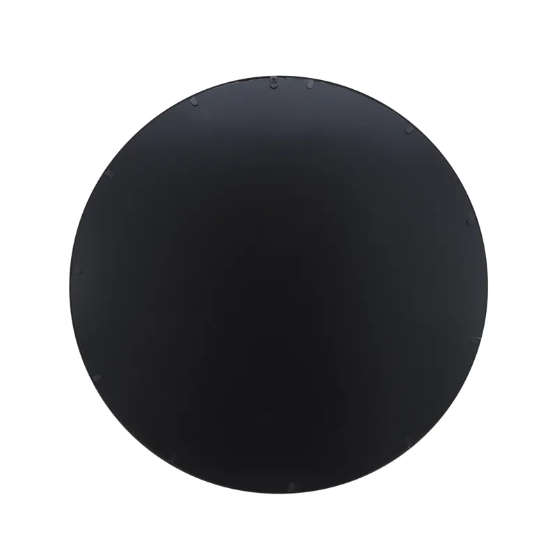 Metal 36" Round Mirror, Black