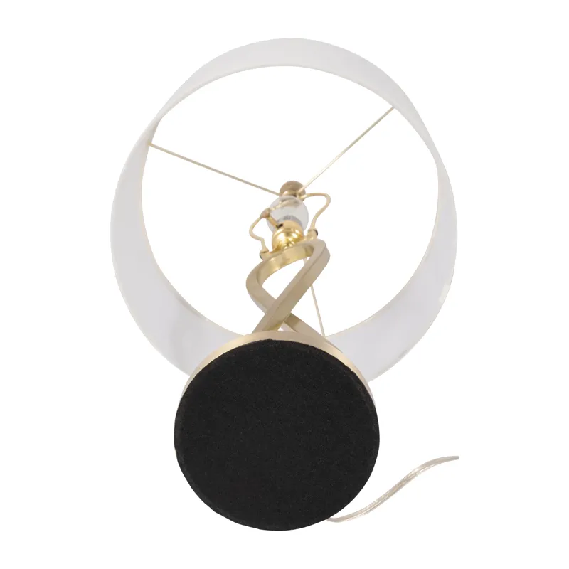 Metal, S/2 28\" Infinity Table Lamps, Gold