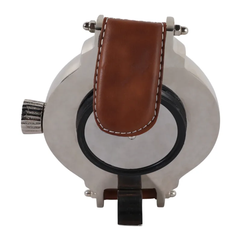 10x6\" Wristwatch Table Clock, Brown/silver
