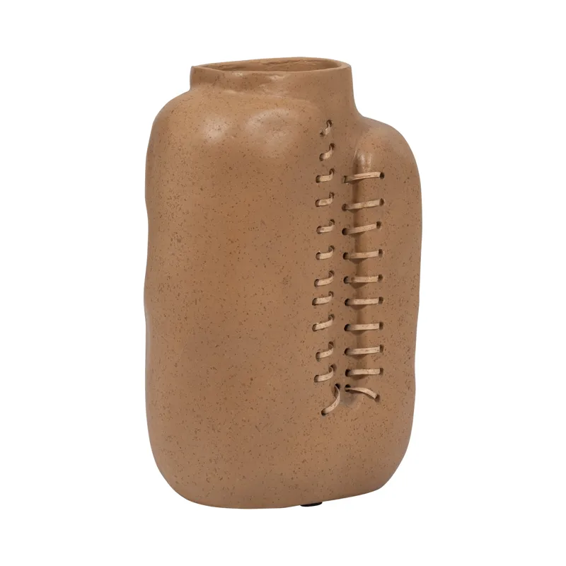 Ecomix, 12\" Stitched Up Vase, Terracotta