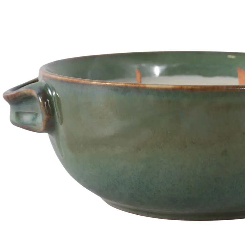 7\" 10 Oz Lakeside Rain Candle, Green