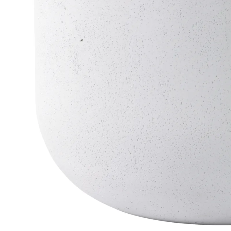 S/3 9/12/15\" Rounded Cement Planters, White