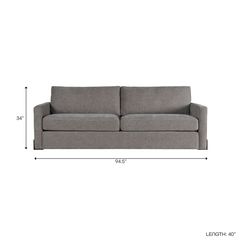 94x39" Modern Textured Sofa, Light Brown