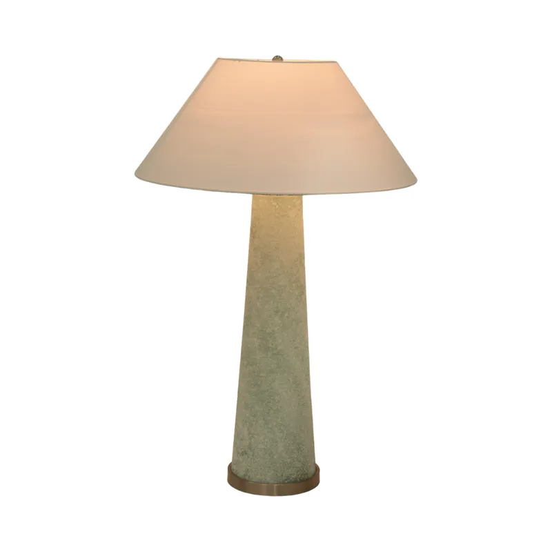 38\" Frosted Glass Table Lamp, Blue