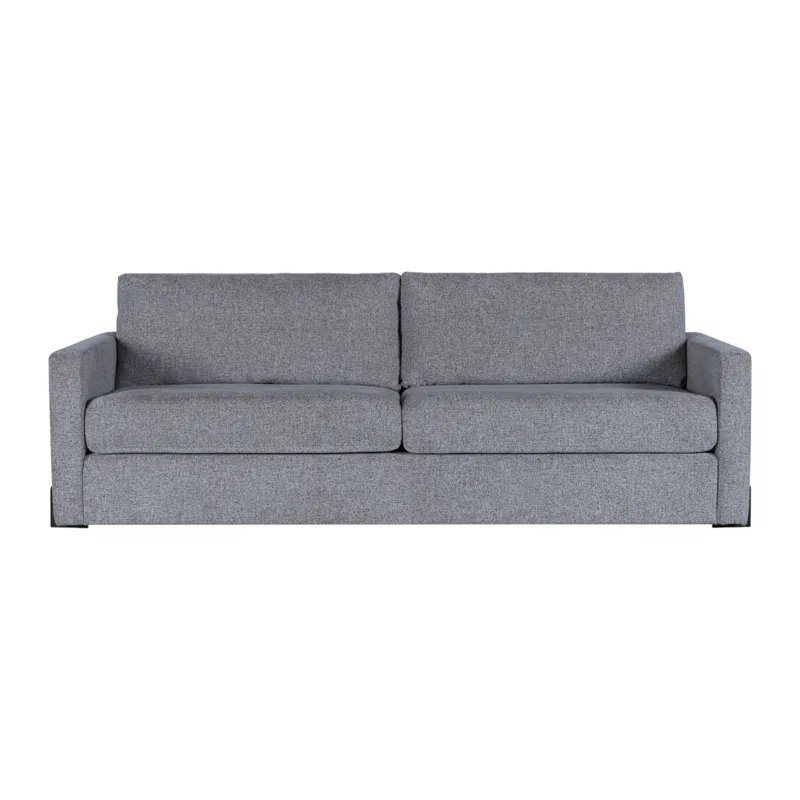 94x39" Modern Chenille Sofa, Gray/brown