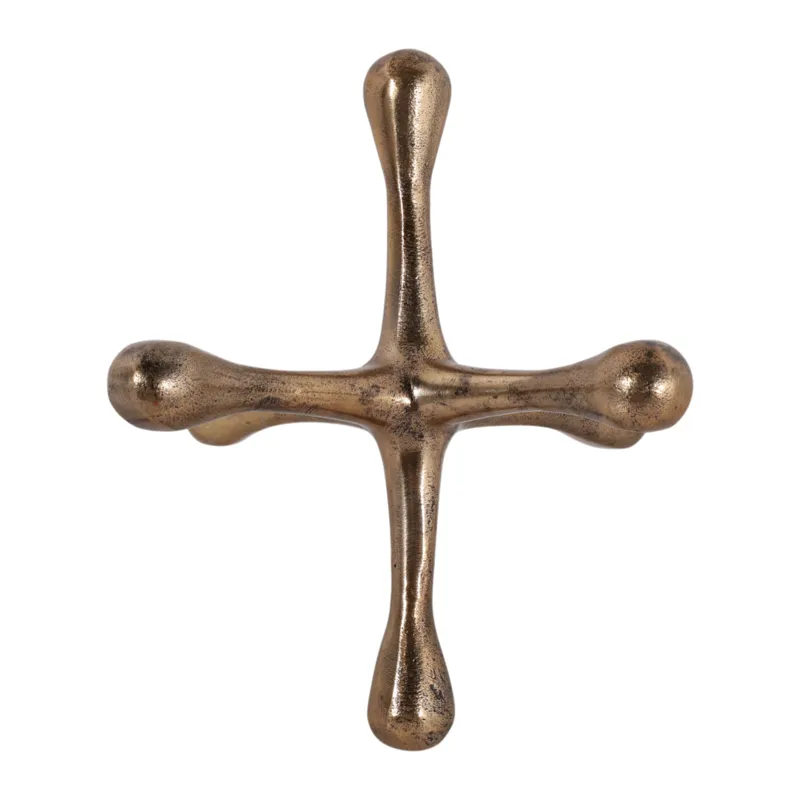9x9\" Metal Jack Object, Antique Brass