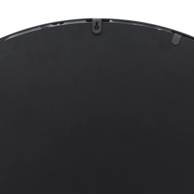 Metal 36" Round Mirror, Black