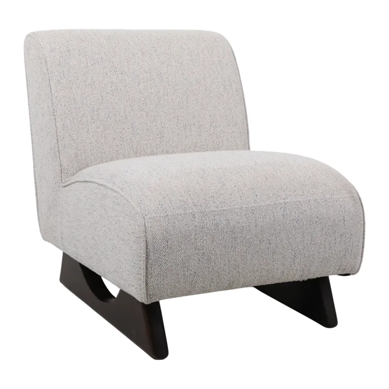 33x30" Warren Accent Chair, Ivory/brown