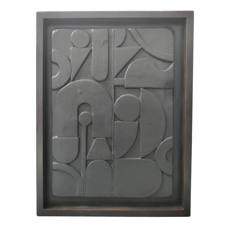 29x22\" Paper Mache Wall Art, Black/dark Brown