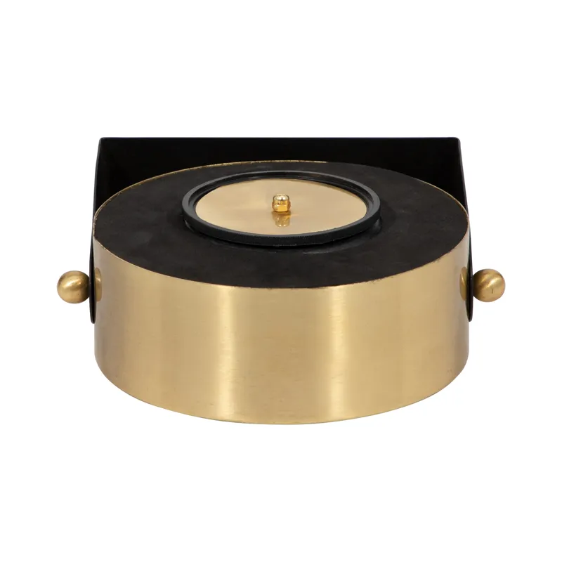 Metal Table Clock 7\'\' Gold Black