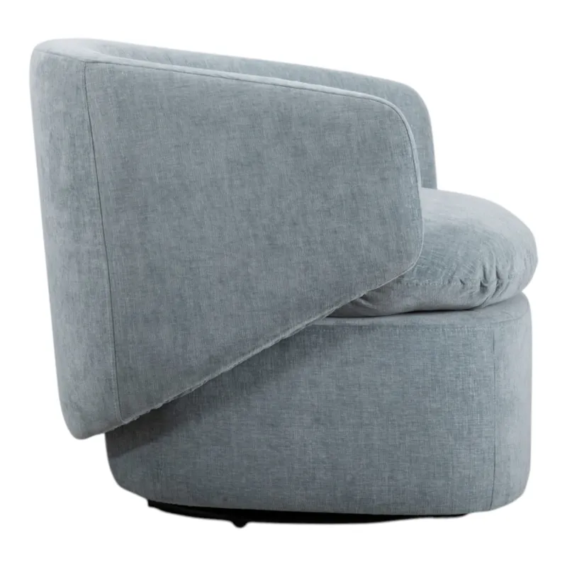 31x30" Modern Swivel Accent Chair, Light Blue