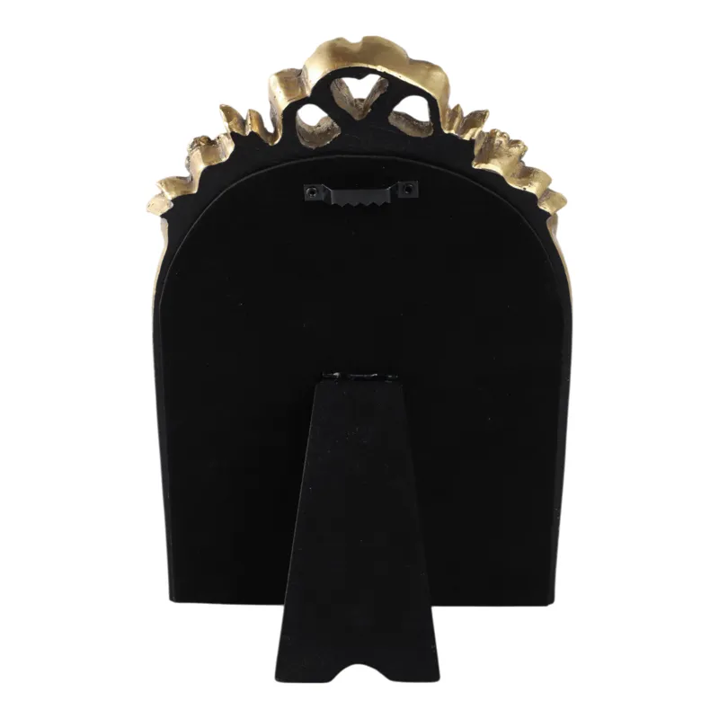 5x7\" Mirror In Gilded Bow Arch Frame, Gold