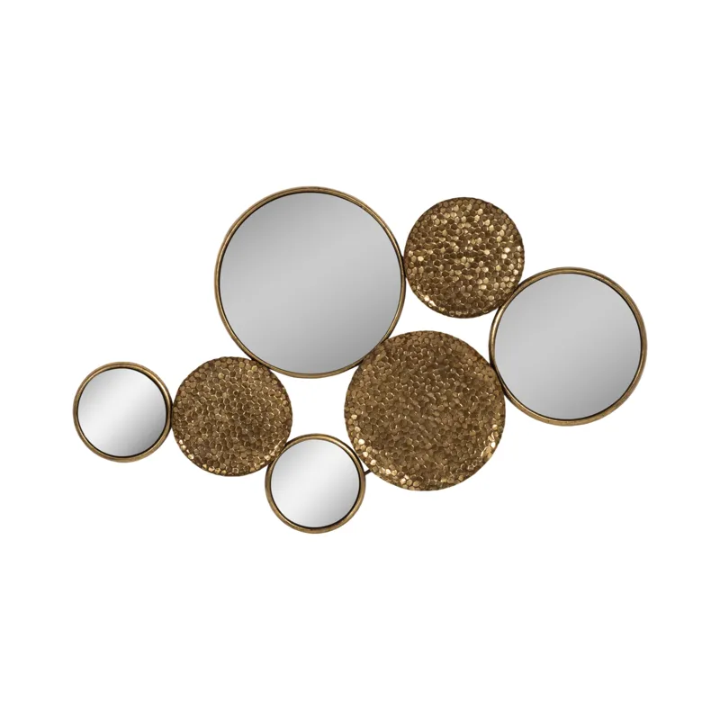 Ec Metal 39" Mirrored Wall Decor,gold, Wb