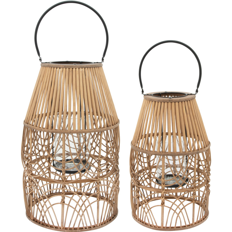 Wicker Lantern Natural 16in - Thumbnail 3