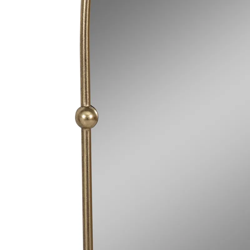 Ec 24x38 Arch Mirror With 4 Knobs, Gold