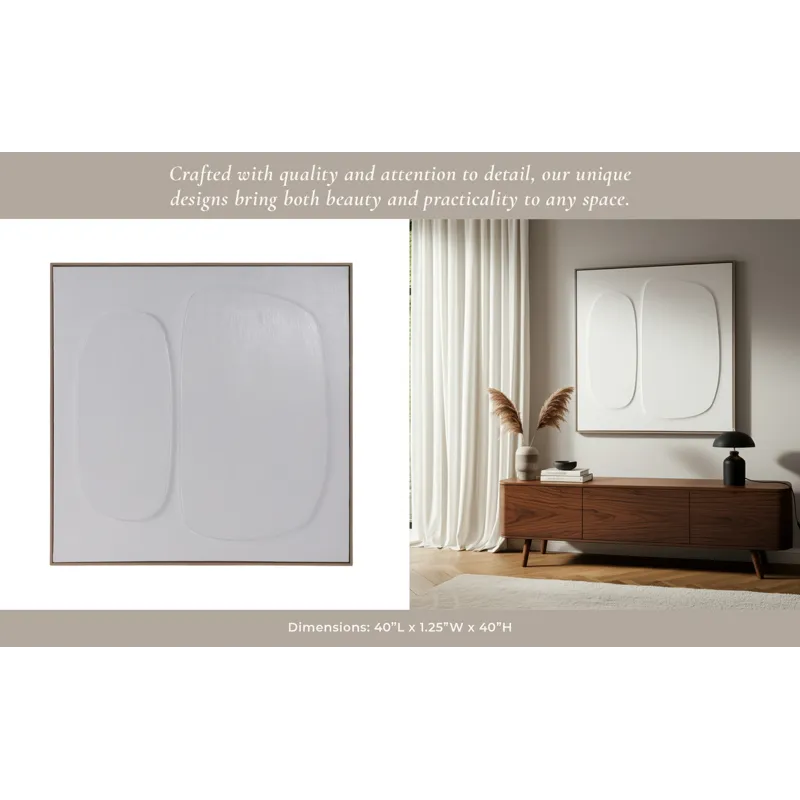 40x40 Mod 3-dimensional Wall Art, White