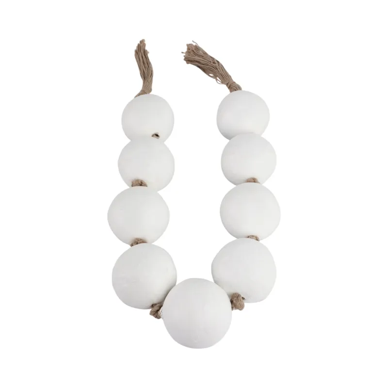 44x3\" Ecomix Bead Garland, White