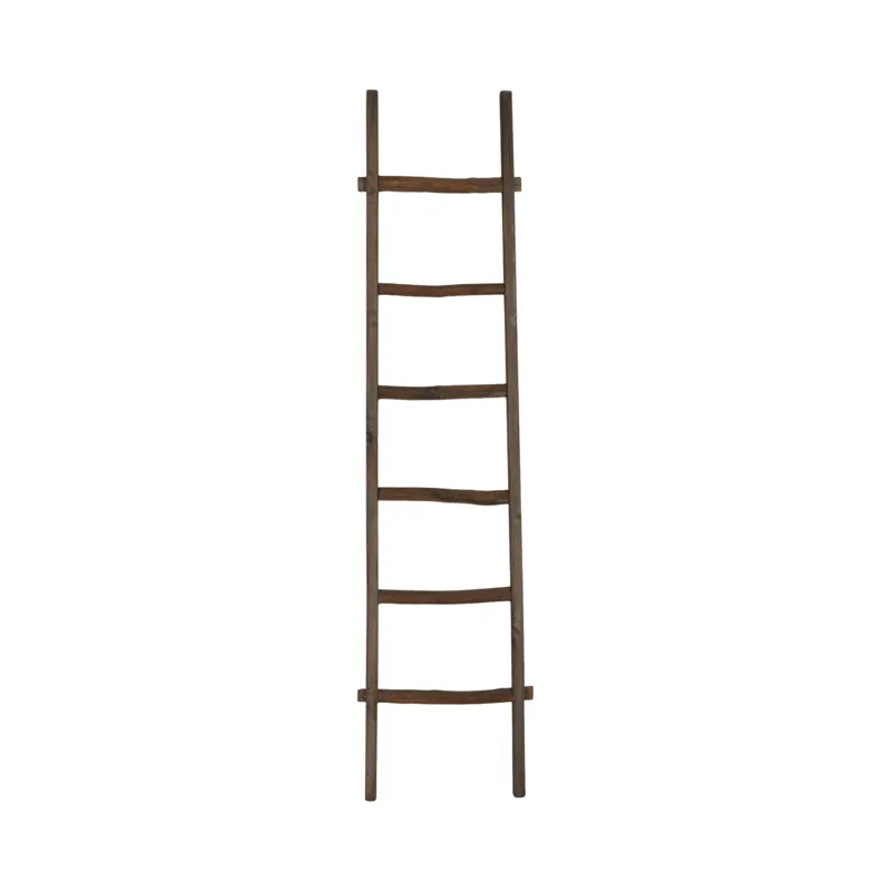 Ec Wooden Decorative 76\" Ladder,brown