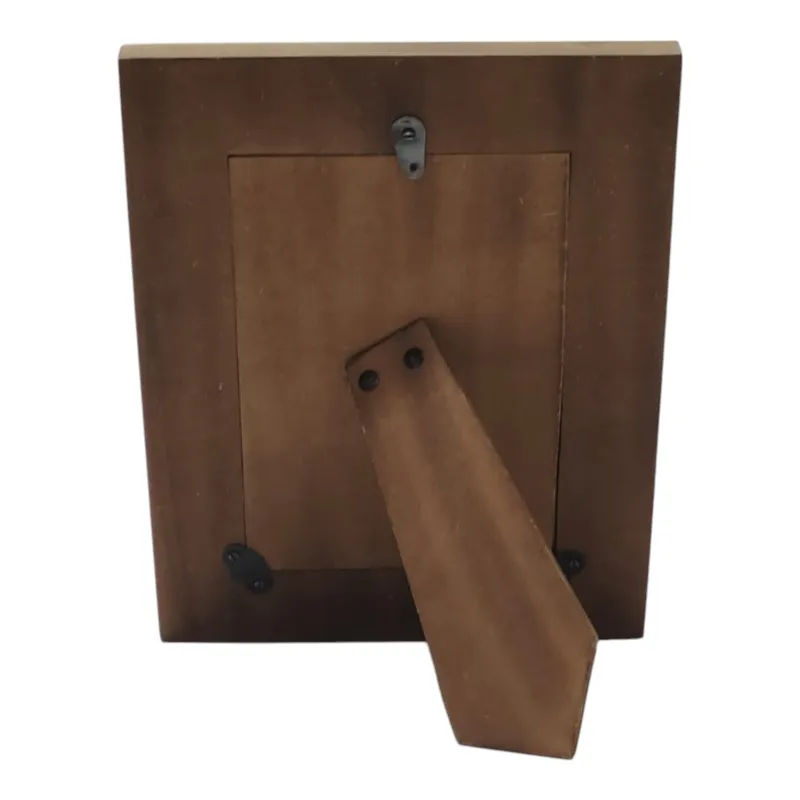 4x6 Wood Petals Photo Frame, White/natural