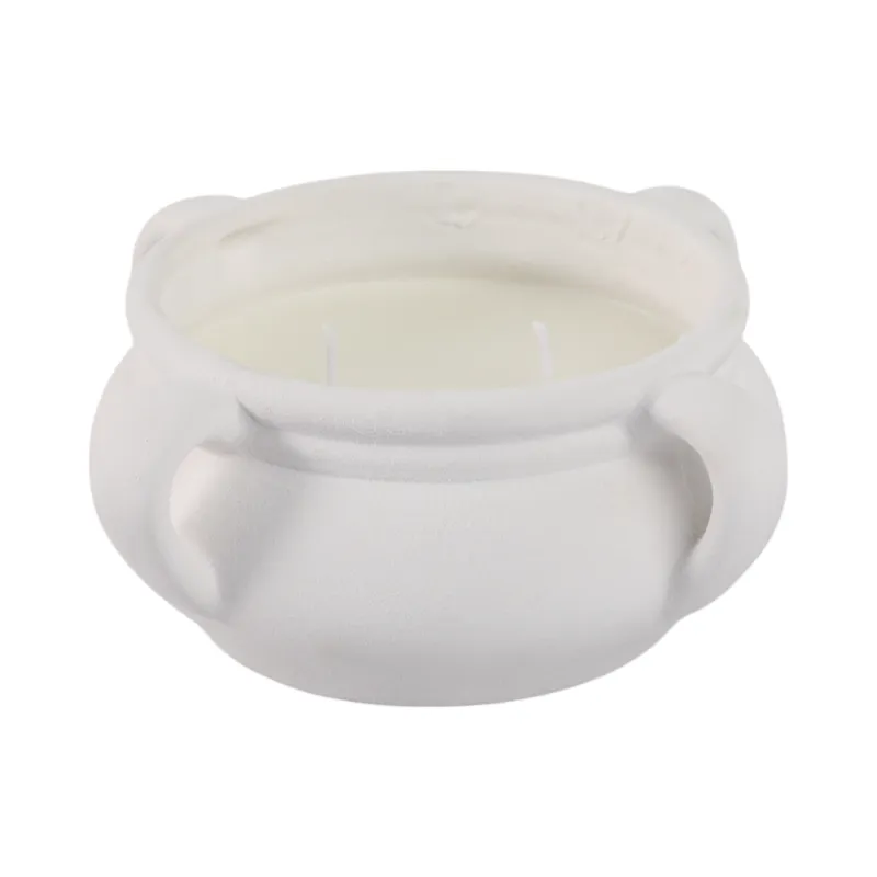 7\" 12.5 Oz Sea Salt & Bergamot Bowl Candle, White