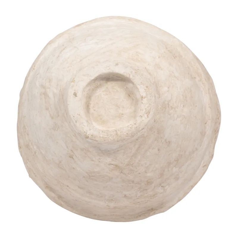 Paper Mache, 15\" Vase With Handles, White