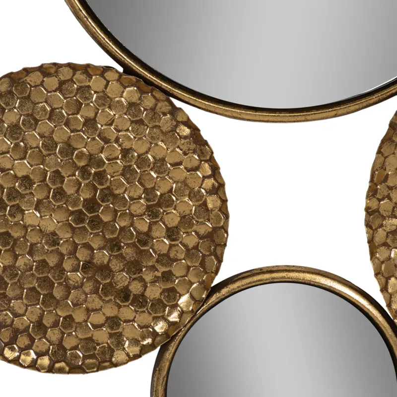 Ec Metal 39" Mirrored Wall Decor,gold, Wb
