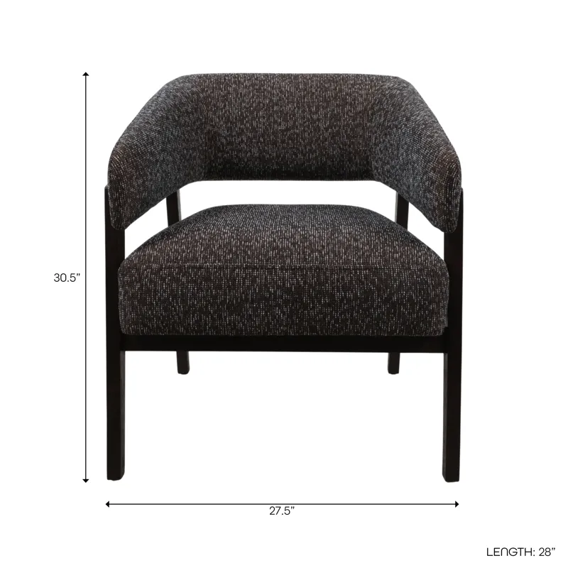 31x28" Modern Accent Chair, Brown