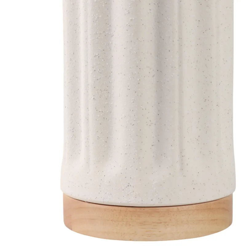 27\" Ceramic Table Lamp, Ivory