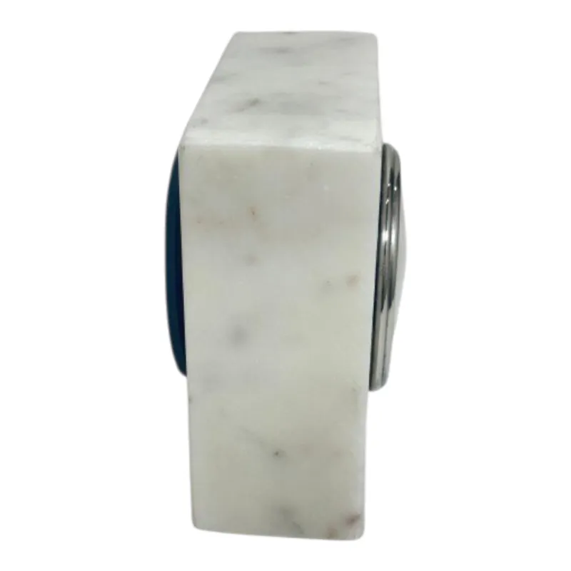 5x5\" Wht Marble Table Clock