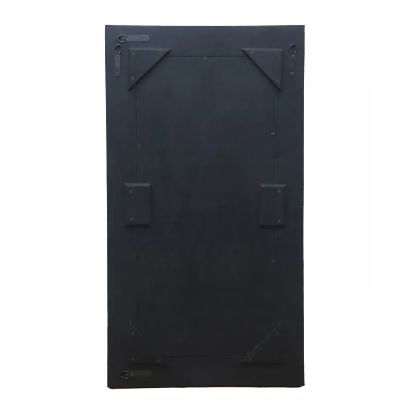 42x23\" Hair On Hide Cow Print Mirror, Brown/white