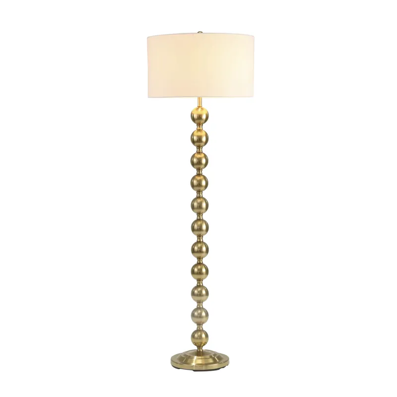 Metal 57" Stacked Ball Floor Lamp, Gold - Kd