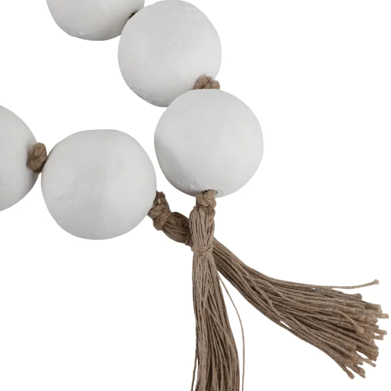44x3\" Ecomix Bead Garland, White