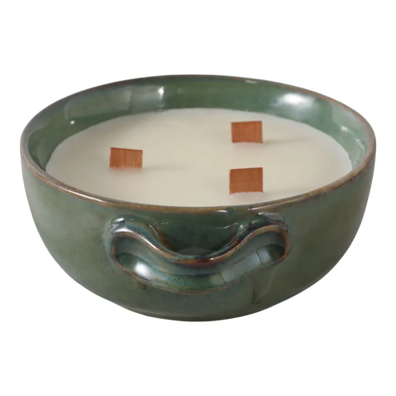 7\" 10 Oz Lakeside Rain Candle, Green