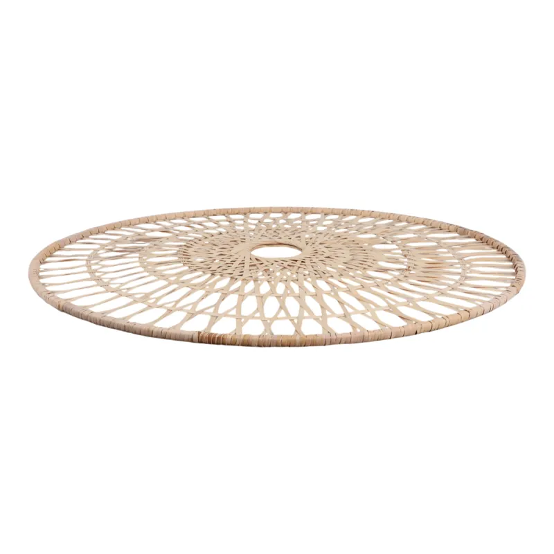 Ec Wicker, 36", Round Wall Accent, Natural
