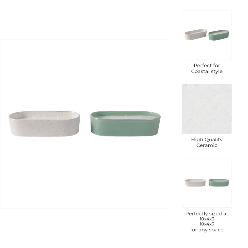 S/2 10x4\" 19 Oz Grapefruit&ginger Oval Cndle,multi