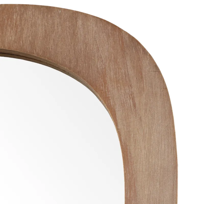 Ec Wood, 15x36 Egg Shaped Mirror, Brown