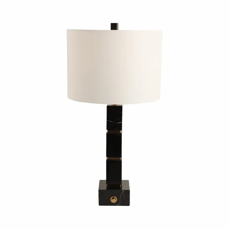 27x14\" Stacked Marble Cubes Lamp Base Switch,black