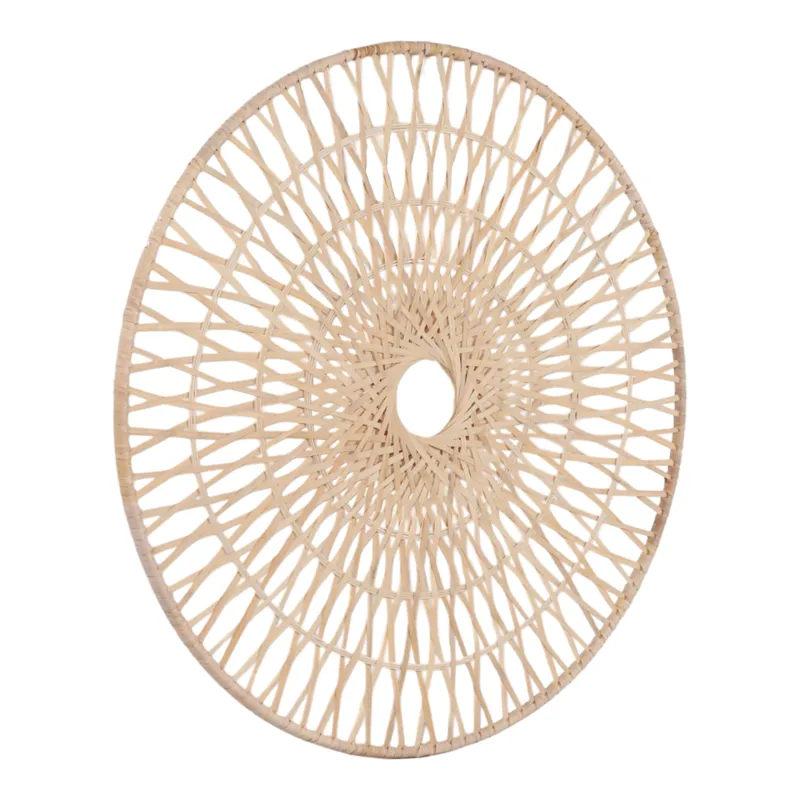 Ec Wicker, 36", Round Wall Accent, Natural
