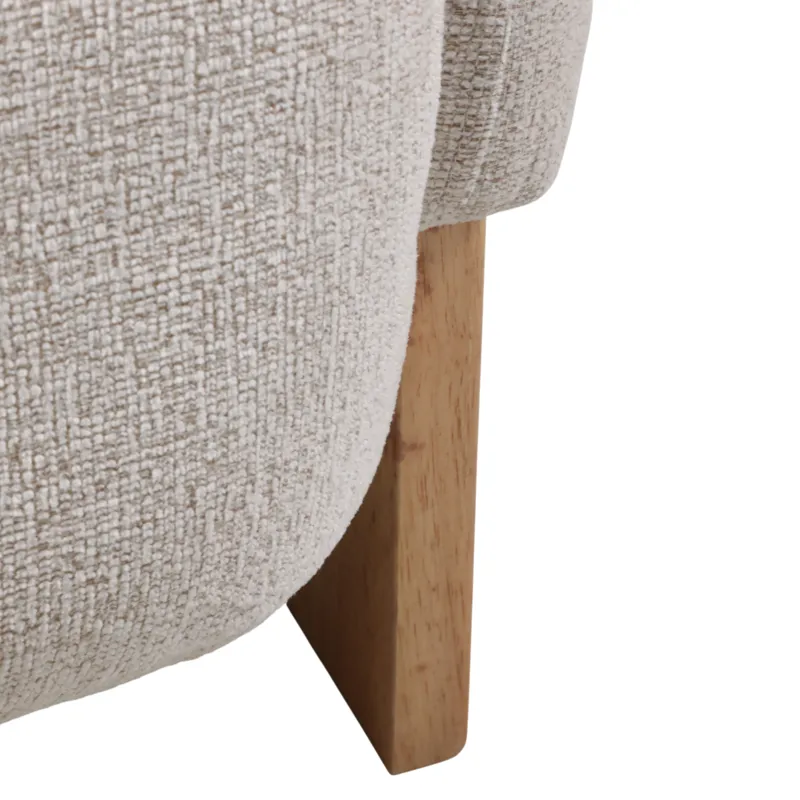 32x30" Modesto Accent Chair, Ivory/brown