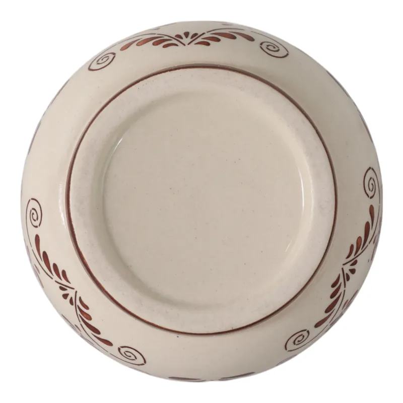 6\" 10 Oz Coffee Hand Painted Candle, Brown/ White