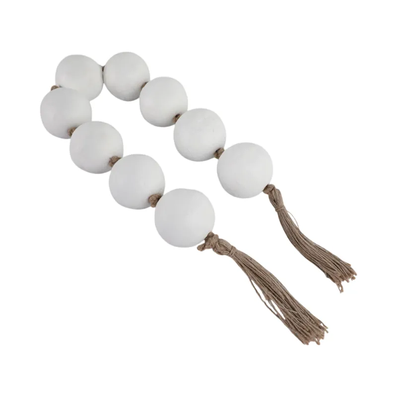 44x3\" Ecomix Bead Garland, White