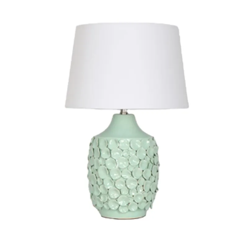 25\" Coastal Discs Table Lamp, Navy Blue