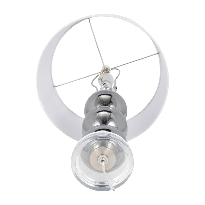 Glass 28\" Orbs Table Lamp, Smoke