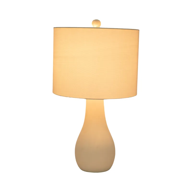 S/2 Ceramic 24\" Table Lamp, White